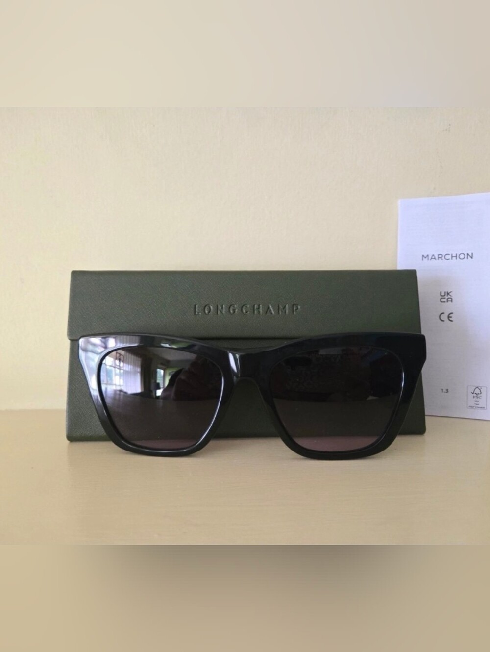 Longchamp Women's 54mm Black Sunglasses LO715S-001 Red Stripe 54-18-140